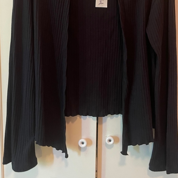 NWT Flutter & Squeak black open cardigan - Picture 2 of 4